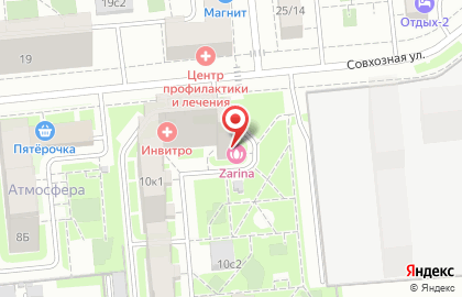 Салон красоты Zarina на Совхозной улице на карте