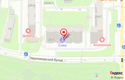 Автошкола Руль на Симферопольском бульваре на карте