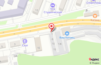 Шиномонтажная мастерская на Студенческой улице на карте