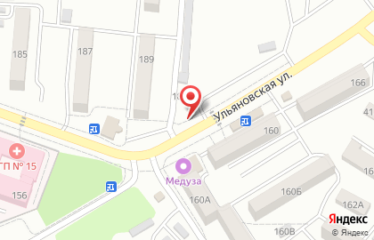 Киоск по продаже хлебобулочных изделий на Ульяновской улице на карте