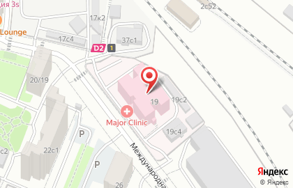 Major clinic на Международной на карте