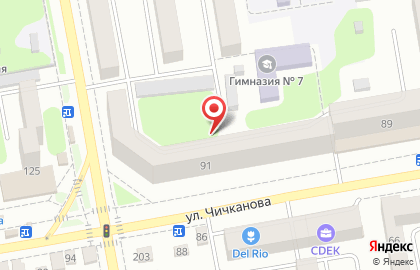 Советский на улице Чичканова на карте