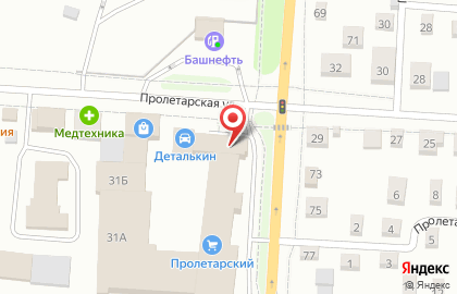 Магазин автозапчастей Бином-авто на Пролетарской улице на карте