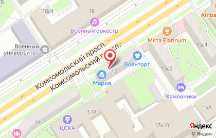 Салон мебели Hall Oscar Poliform на Комсомольском проспекте на карте
