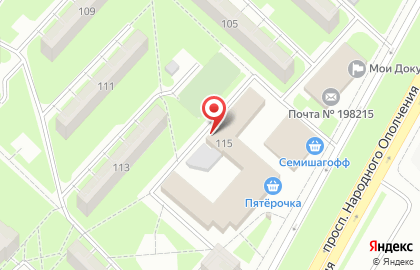 Подростково-молодежный клуб Радуга на проспекте Народного Ополчения на карте