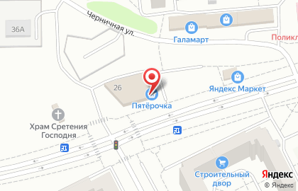Супермаркет Пятёрочка в Тракторозаводском районе на карте