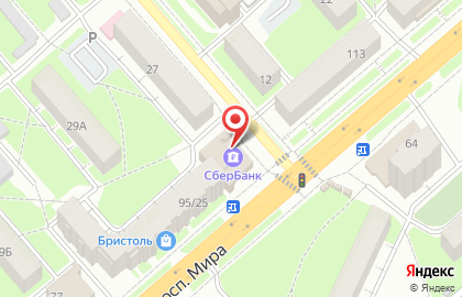 Служба курьерской доставки СберЛогистика на улице Мира на карте