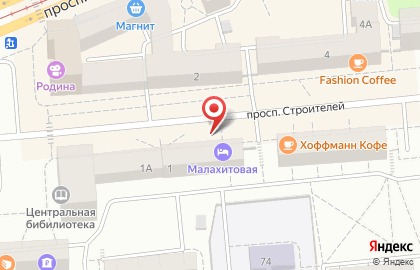 Почтовое отделение №34 на проспекте Строителей на карте
