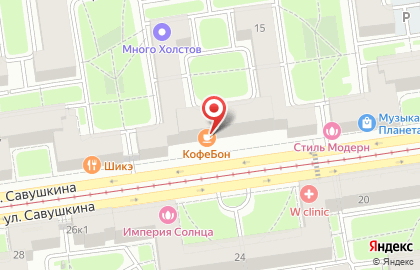 Банкомат ЮниКредит Банк в Приморском районе на карте