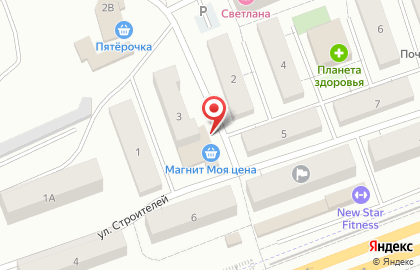 Магазин разливных напитков Пивкасса на улице Строителей на карте