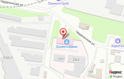 Ветеринарная клиника Зооветсервис на Черепичной улице на карте