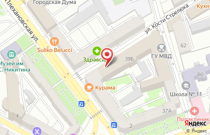 Subway на Плехановской улице на карте