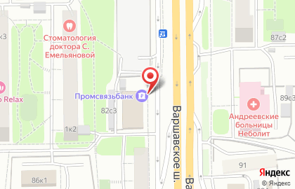 Банк Уралсиб на Варшавском шоссе на карте