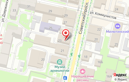 Семейное кафе ПиццаФабрика на Советском проспекте на карте