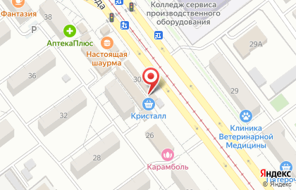 Магазин овощей и фруктов на улице 22 Партсъезда на карте