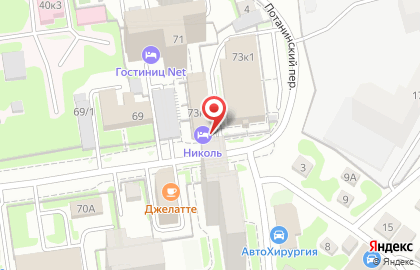 Гостиница Николь на Ядринцевской улице на карте