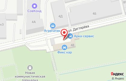 Шар на улице Дегтярёва на карте