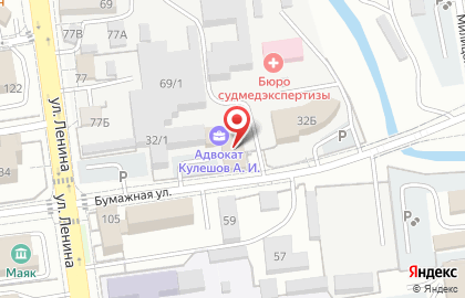 Адвокатский кабинет Решетника О.П. на карте