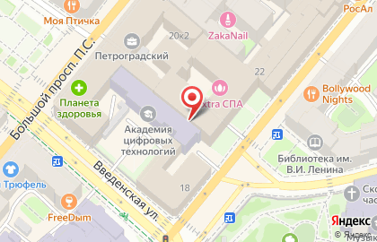 Центр медицинских комиссий на Большой Пушкарской улице на карте