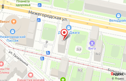 Галатея на Нижегородской улице на карте