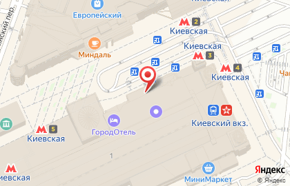 Киоск фастфудной продукции на площади Киевского Вокзала на карте