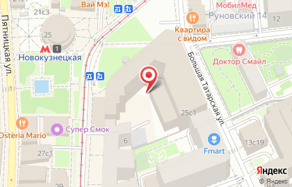Офис МИЭЛЬ "На Новокузнецкой" на улице Пятницкая на карте