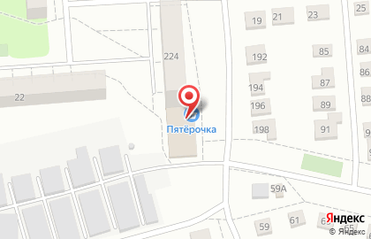 Супермаркет Пятёрочка в Свердловском районе на карте