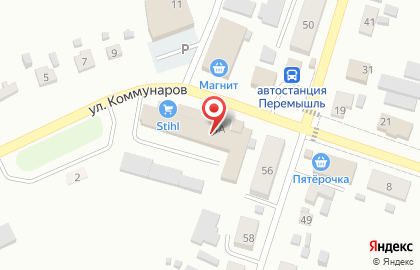 Трудовик на улице Коммунаров на карте