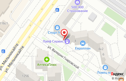 Ремонтно-сервисный центр Лайф Сервис на улице Валерии Гнаровской на карте