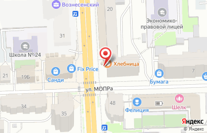 Пекарня Хлебница на улице Ленина на карте