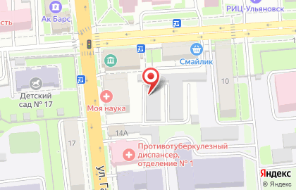 Гаражный кооператив Полет в Ленинском районе на карте