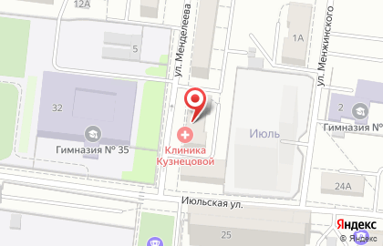 Клиника Кузнецовой на улице Менделеева на карте