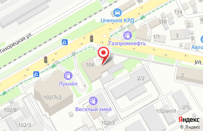 Пожарно-спасательная часть на Новороссийской улице на карте