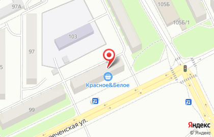 Продовольственный магазин на Чернореченской, 101 на карте