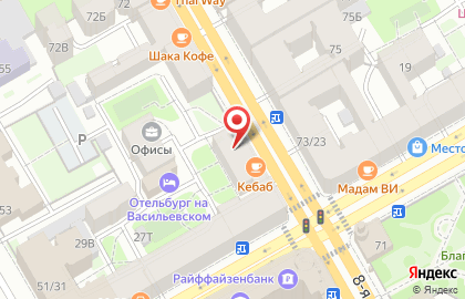 Невские Берега в Василеостровском районе на карте