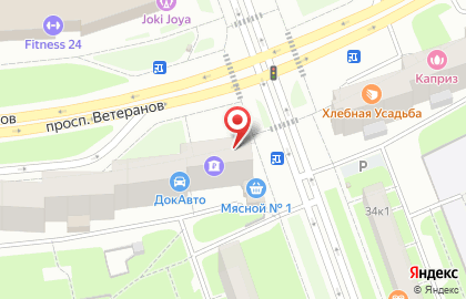 Парикмахерская Локон на проспекте Ветеранов на карте
