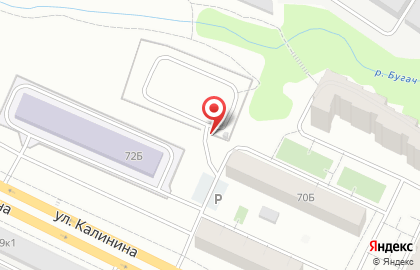 Автостоянка на ул. Калинина, 70Б/2 на карте
