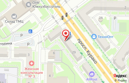 Банкомат КББ на улице Курако, 29 на карте