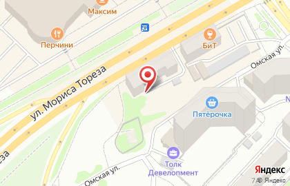 Жемчужина на улице Мориса Тореза на карте