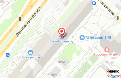 Кальян-бар Мята Lounge Ленинский проспект на Новаторской на карте