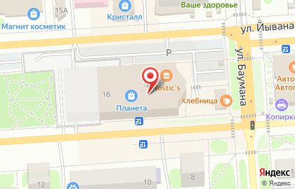 Банкомат Хлынов на улице Баумана на карте