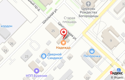 Продуктовый магазин Надежда на улице Нефтяников на карте