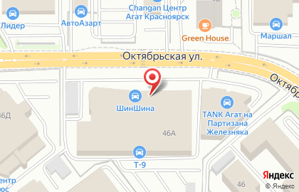 Шинный центр ШинШина на улице Партизана Железняка на карте