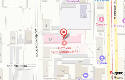 Больница Кемеровская Городская Детская Клиническая Больница №1 в Кемерово на карте