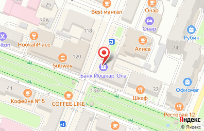 Банк Йошкар-Ола на Советской улице на карте