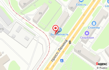 Магазин автотоваров Иномарка на проспекте Ленина на карте