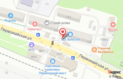 Хлебный киоск Хлебная столица на Первомайской улице на карте
