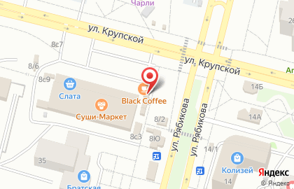 Банкомат СберБанк на улице Крупской, 8 стр 1 на карте