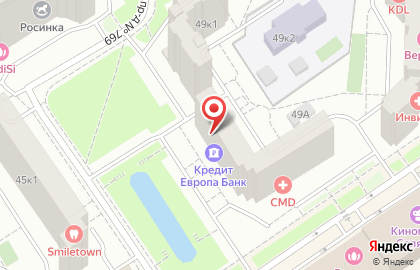 КРЕДИТ ЕВРОПА БАНК на Братиславской на карте
