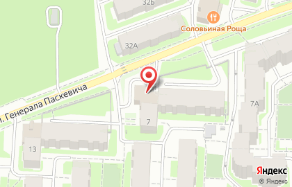 Цветочная мастерская ЕвроБукет на улице Генерала Паскевича на карте